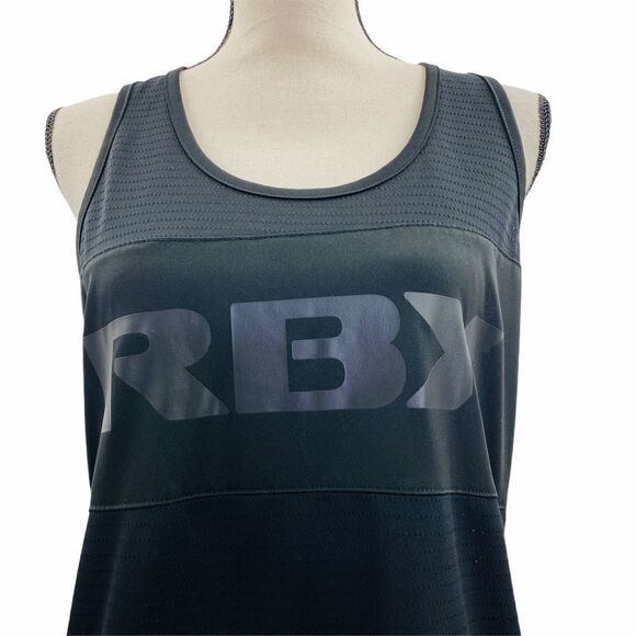 RBX Black Mesh Racerback Graphic Tank Top - Picture 2 of 8
